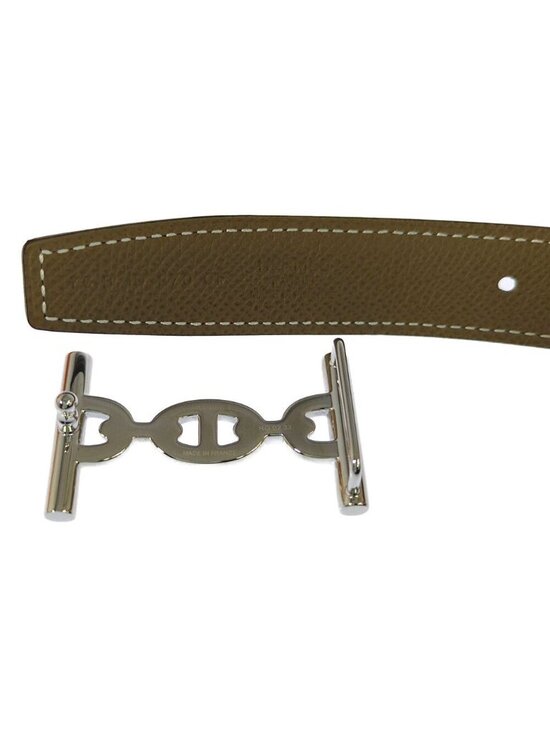 Hermes 75 Sbule Etoupe leto Black Belt